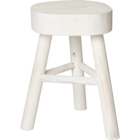 Sagebrook Wood Accent Table - White | Sierra