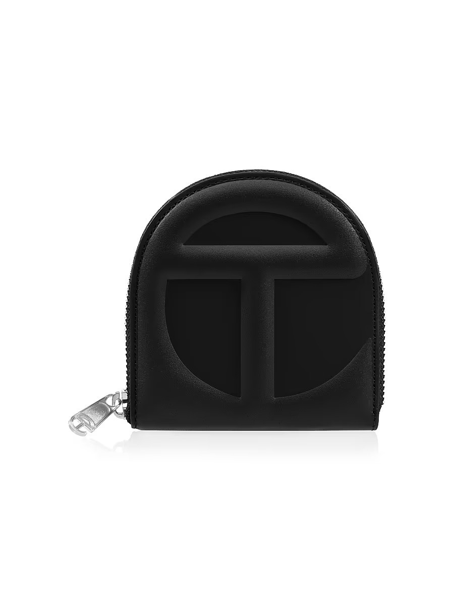 Men's Telfar Logo Leather Wallet - Black | Saks Fifth Avenue