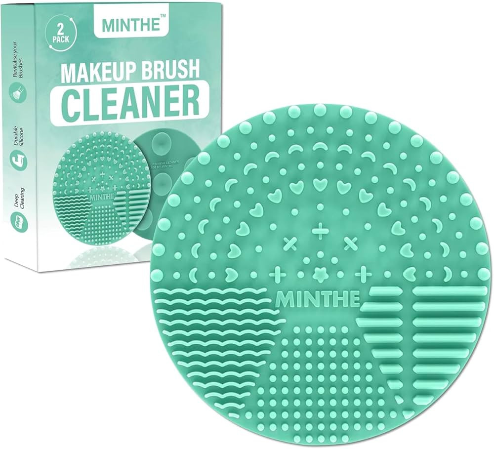 MINTHE™ Makeup Brush Cleaner Mat | 2 Pack | Silicone Makeup Brush Cleaning Mat, Make Up Brush C... | Amazon (US)