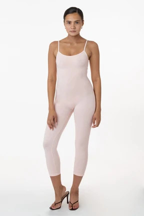83026GD - Garment Dye Cropped Spaghetti Unitard | Los Angeles Apparel