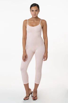 83026GD - Garment Dye Cropped Spaghetti Unitard | Los Angeles Apparel