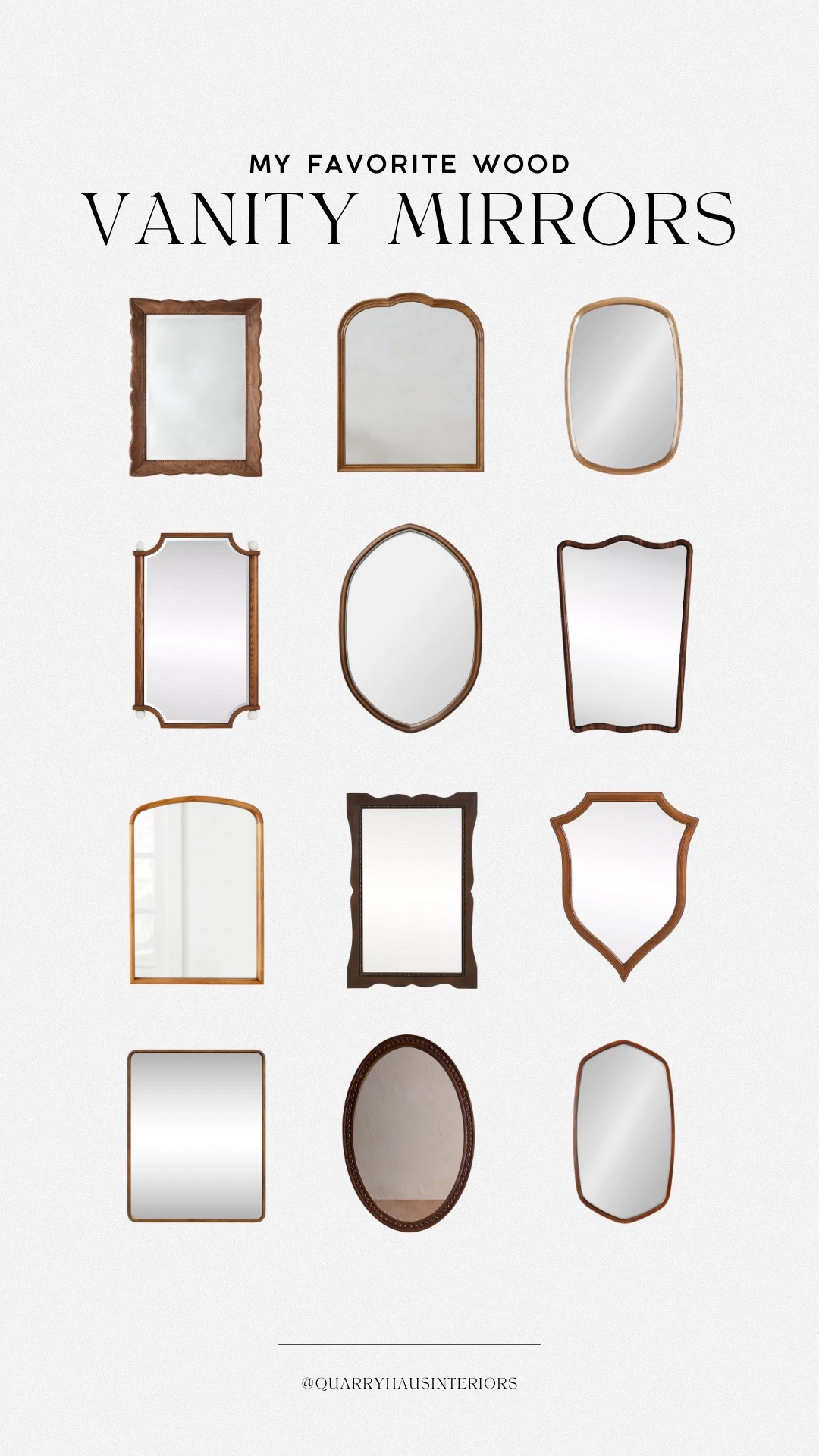 Some of my favorite wood wall mirrors to add charm and warmth to your bathroom vanity 🤎 be sure to measure your own space before ordering!

#LTKHome