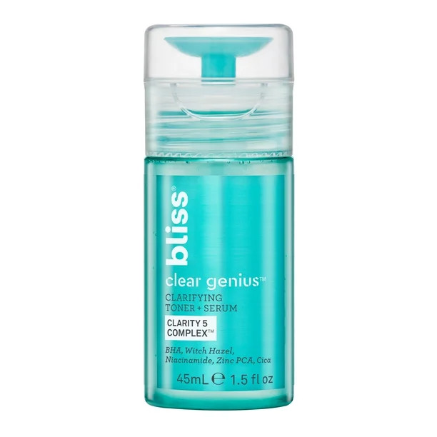 Bliss Clear Genius™ Salicylic Acid Clarifying Toner + Serum, 4.3 fl oz | Walmart (US)