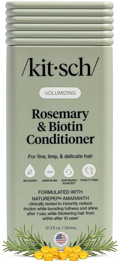 Kitsch Volumizing Rosemary & Biotin Liquid Conditioner for Women and Men for Hair Growth – Boos... | Amazon (US)