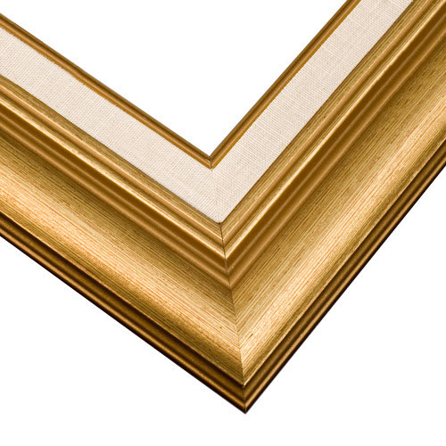 Gold & White Curved Edge Wood Picture Frame | Picture Frames