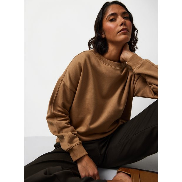 Tan Volume Sleeve Sweatshirt XL | Tu Clothing