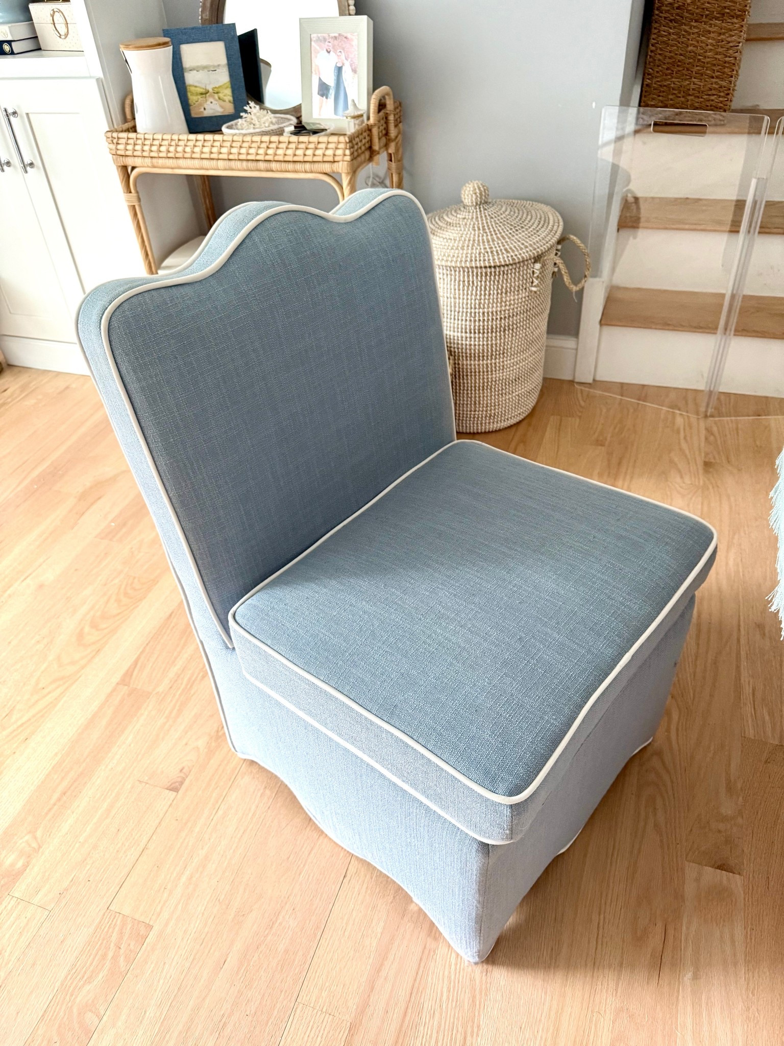 my dining chairs are back in stock!🤍🩵

#LTKHome