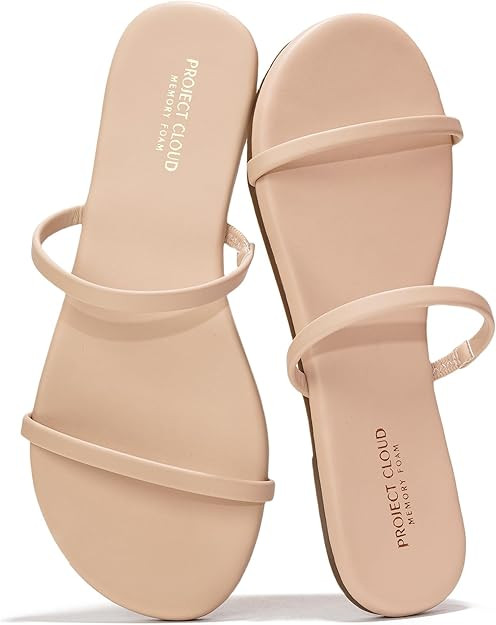 Amazon.com | Project Cloud Summer Sandals for Women 2026 - Memory Foam Insole and Eco-Crafted Lea... | Amazon (US)