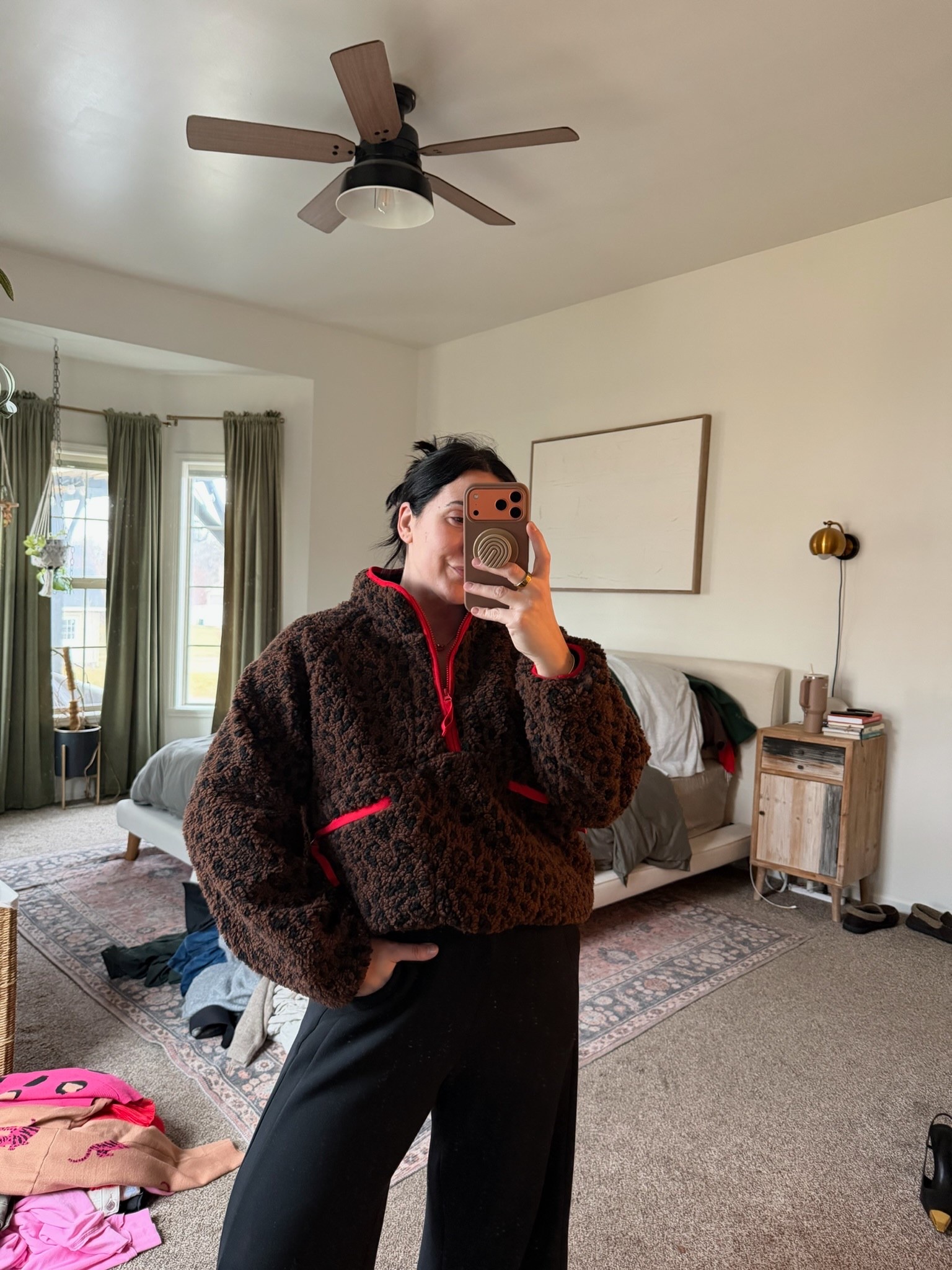 Cozy OOTD, this Sherpa is Amazon and incredibly cozy & comfy. I did a L!

#LTKMidsize #LTKootd #LTKSeasonal