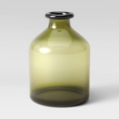 7.6" x 5.3" Glass Vase Green - Threshold™ | Target