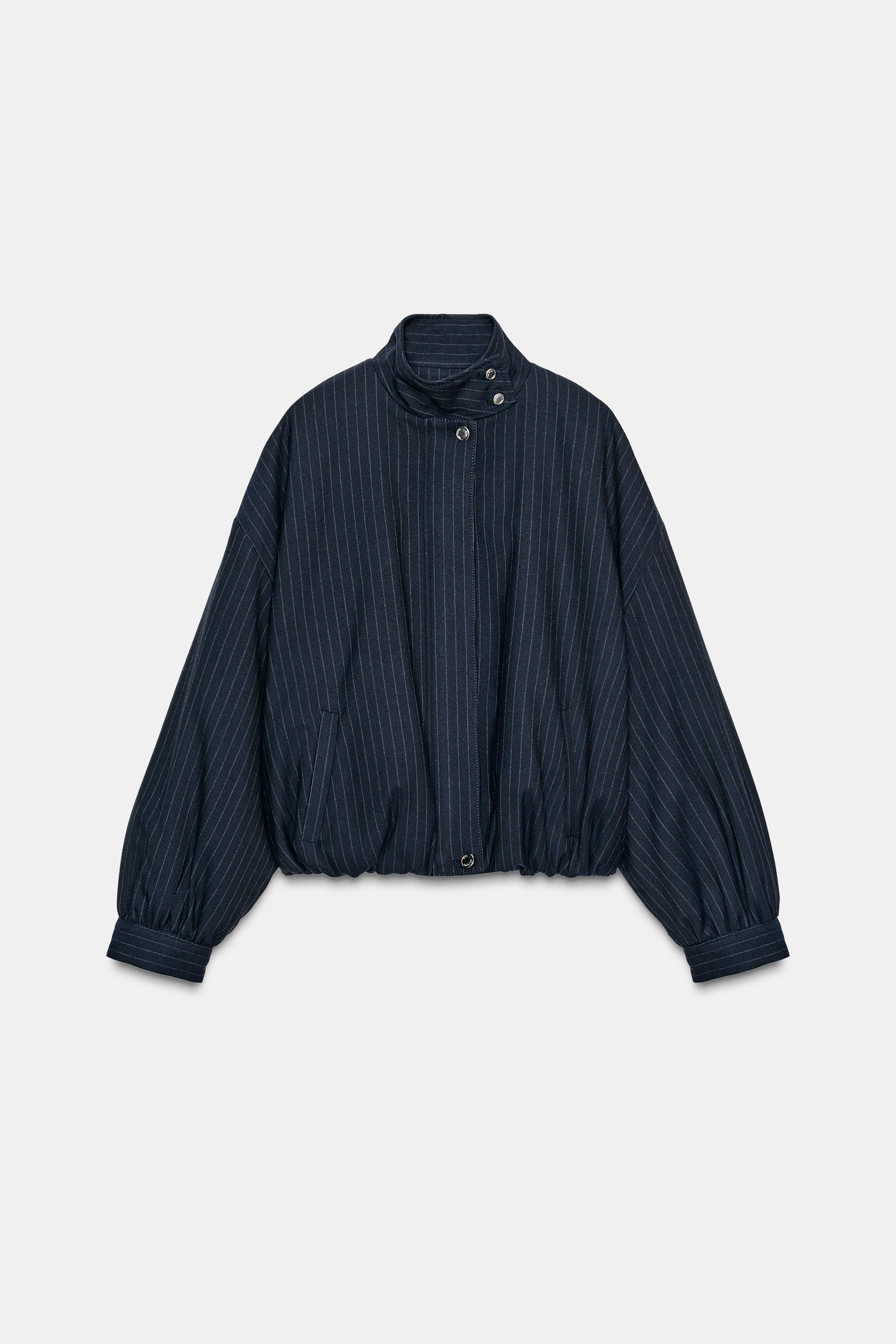 PINSTRIPE BOMBER JACKET | Zara UK