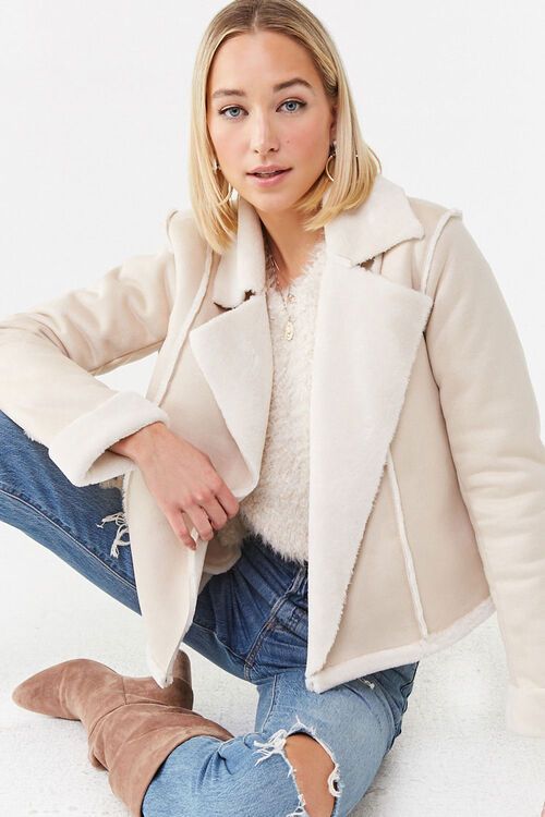 Open-Front Faux Suede Jacket | Forever 21 (US)
