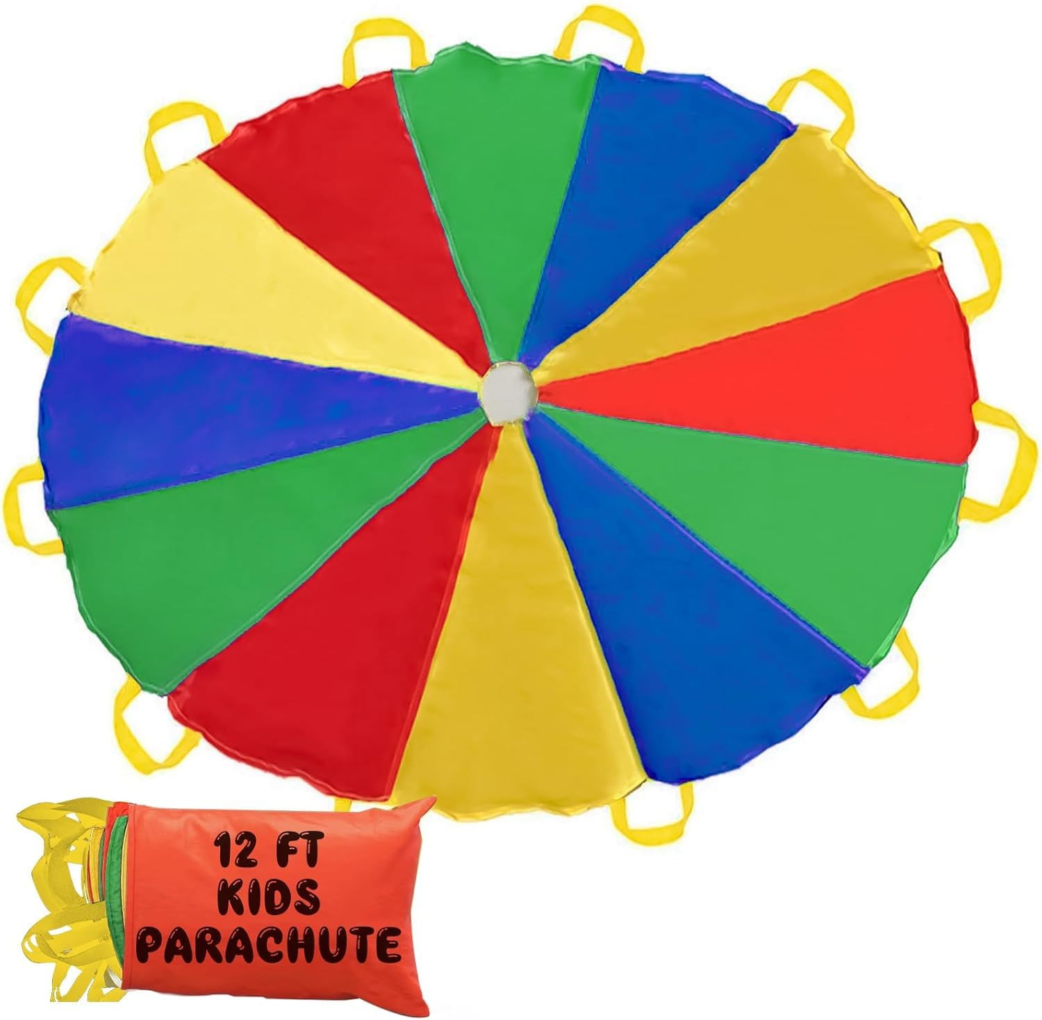 Sonyabecca Parachute Kids Play 12 Feet with 12 Handles for 8 12 Years Game, Kids Party Game | Amazon (US)