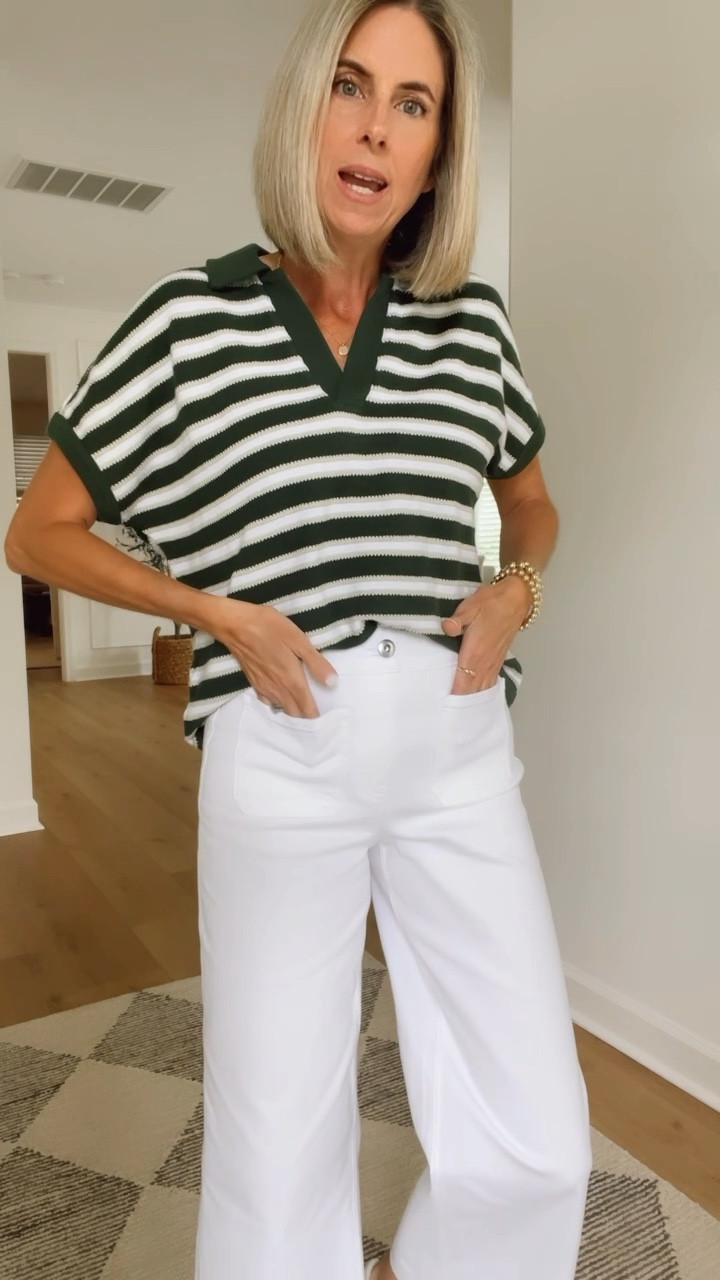 🚨Sale Alert! If you’ve been wanting to try a pair of Spanx jeans now would be a great time! These pull on patch pocket ones are perfect for spring, so stretchy, comfy and on Big time sale! Wearing a size small. In an xs in my sweater also comes in a black and white stripe 

Spring outfit ideas 

#LTKSaleAlert #LTKOver40 #LTKFindsUnder50