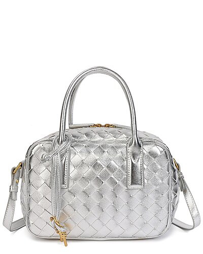 Woven Leather Top-Handle Crossbody | Gilt & Gilt City