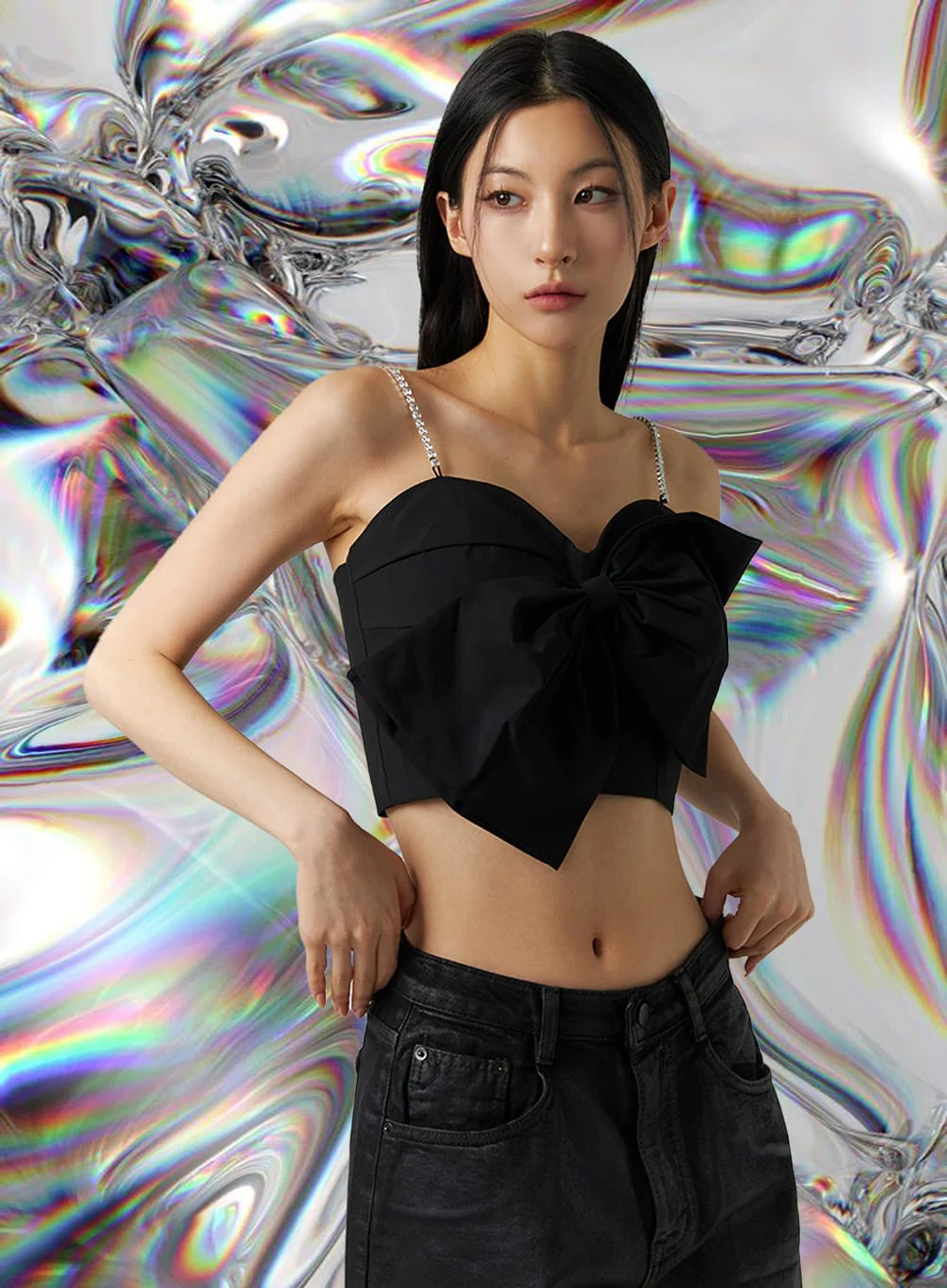 Sweetheart Neck Bow Tube Top ID306 | Lewkin