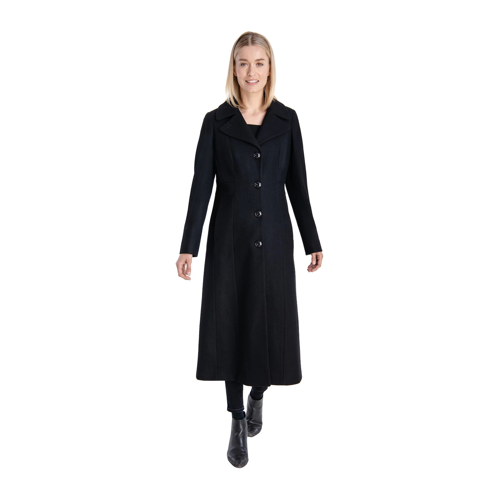 Women's TOWER by London Fog Long Wool-Blend Coat, Size: Large, Black | Kohl's