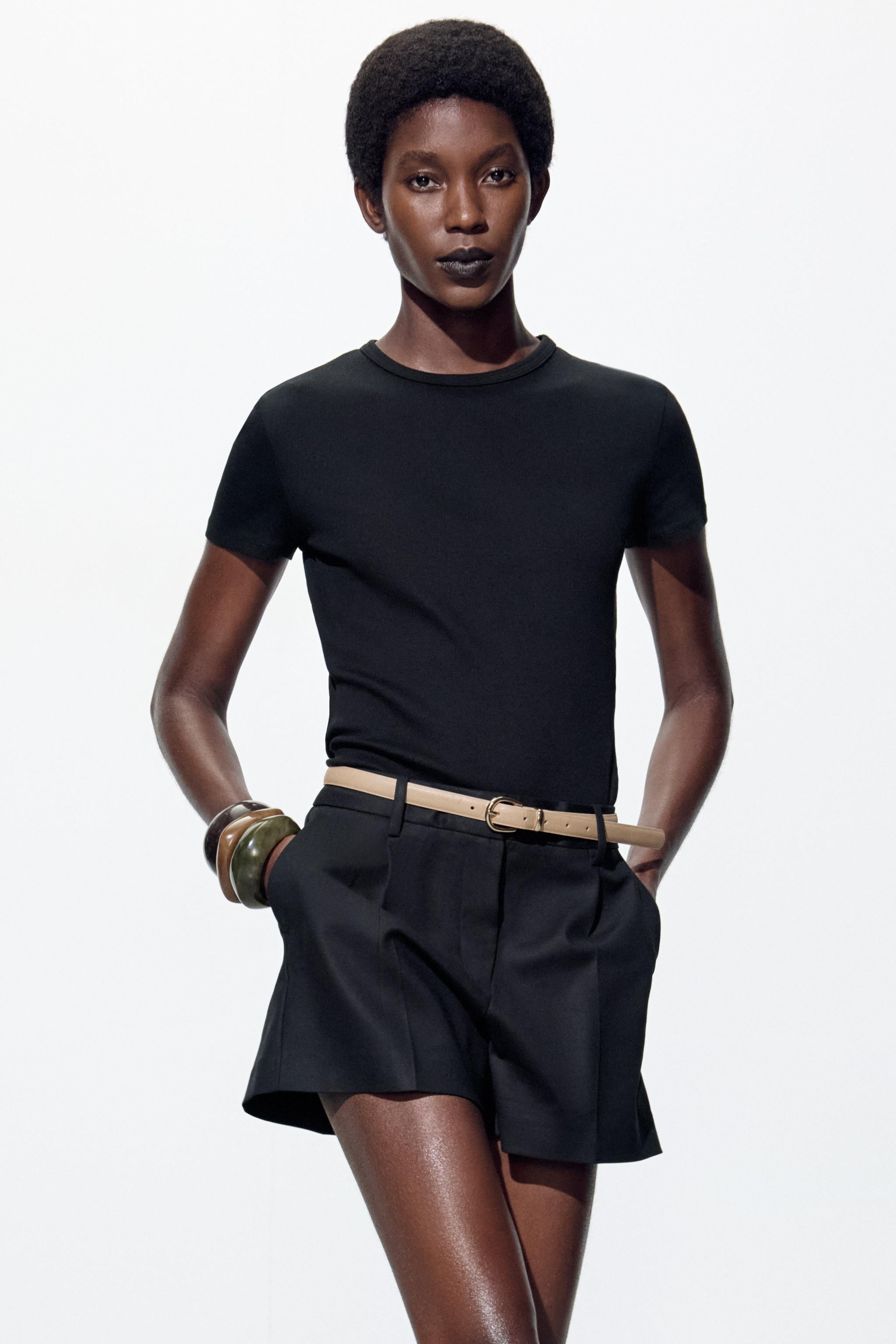 BELTED SHORTS WITH DARTS | Zara US