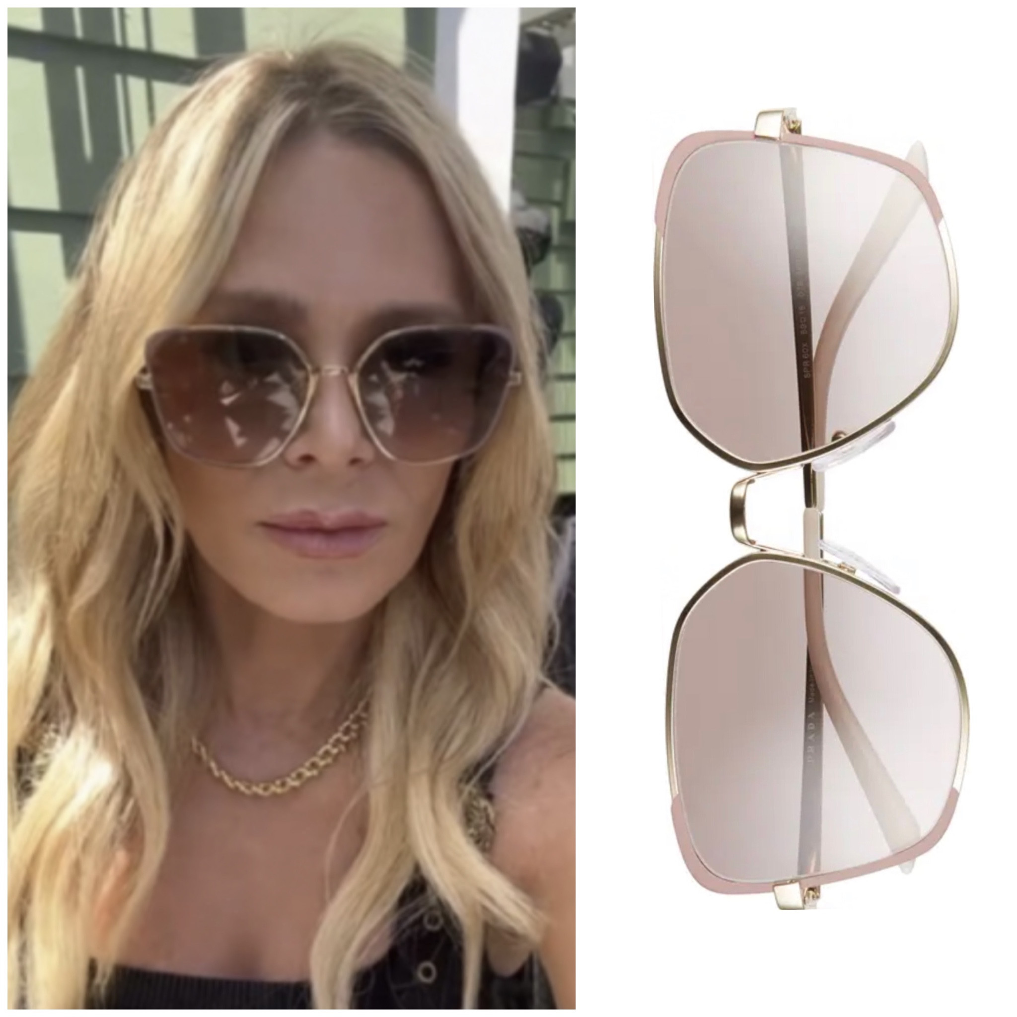 Tamra Judge’s Gold Rim Butterfly Sunglasses 📸 = @tamrajudge