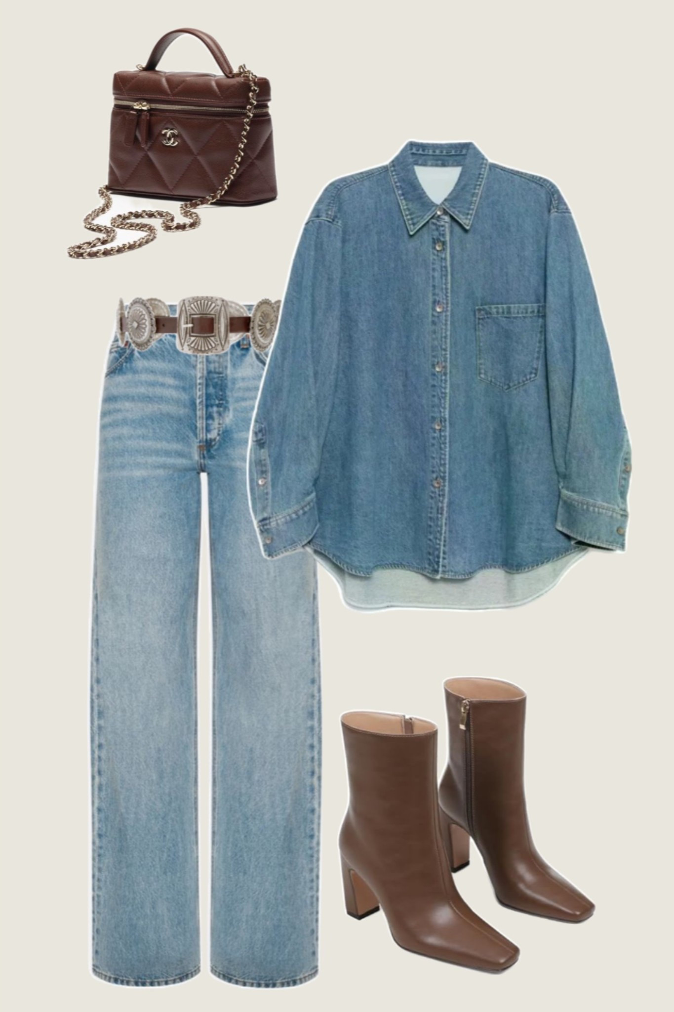 Classic denim on denim 🤎 effortless, timeless, and easy to wear.

denim button down shirt, denim on denim outfit, double denim look, blue jean outfit, denim shirt outfit, denim jeans outfit, brown boots outfit, brown leather boots, casual everyday outfit, neutral casual style, fall denim outfit, western inspired outfit, classic casual look, elevated basics outfit

#LTKFindsUnder100 #LTKootd