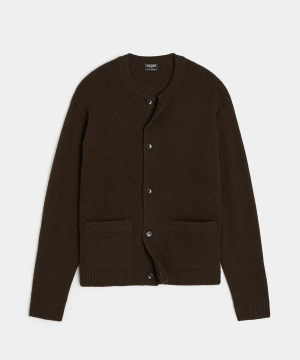 Nomad Cashmere Cardigan in Espresso Bean | Todd Snyder