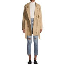 Forever Audrey Women's Belted Trench Coat with Zipper | Walmart (US)