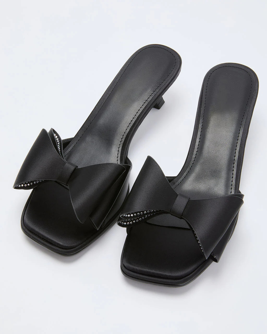 Cranberry Moon Satin Bow Kitten Heels | VICI