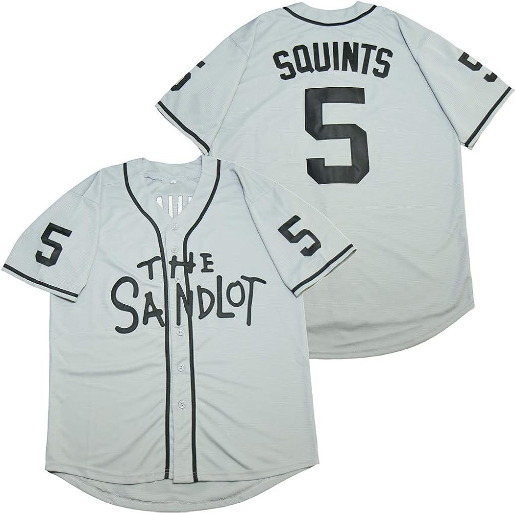 luqiaomaoyi Youth The Sandlot #5 Michael Squints Fashion Kids Movie Baseball Jersey Stitched Grey | Amazon (US)
