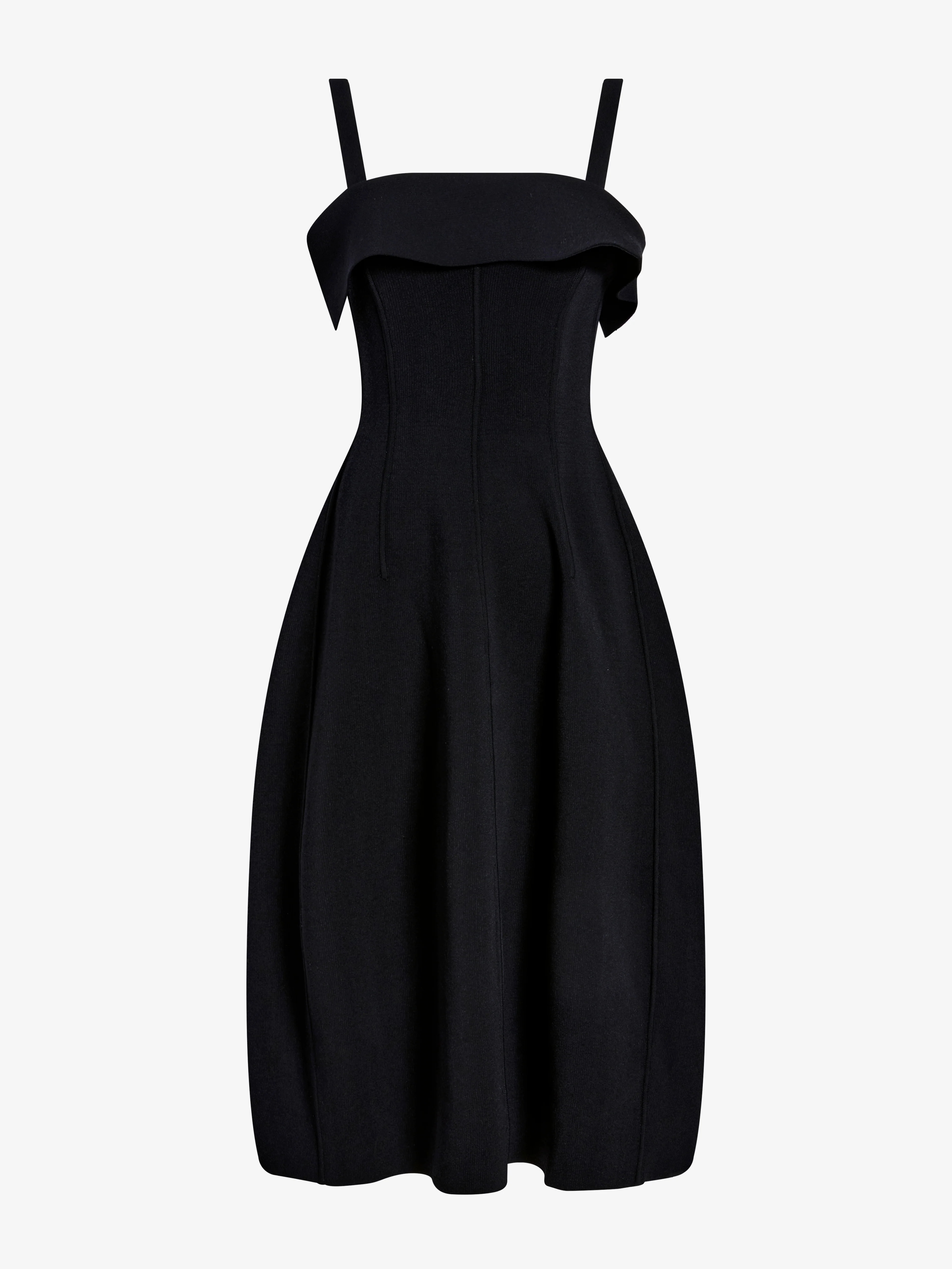 Proenza Schouler Blanca Dress in Compact Viscose - Black | Proenza Schouler Official Site | Proenza Schouler LLC
