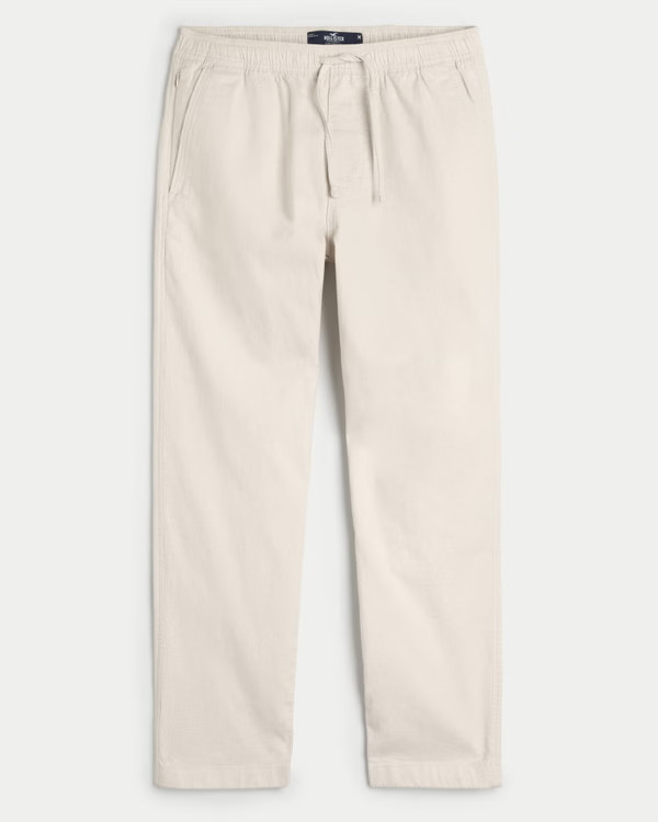 Men's Slim Straight Linen-Blend Pull-On Pants | Men's Bottoms | HollisterCo.com | Hollister (US)
