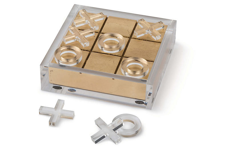 Acrylic Tic-Tac-Toe Set, Clear | One Kings Lane
