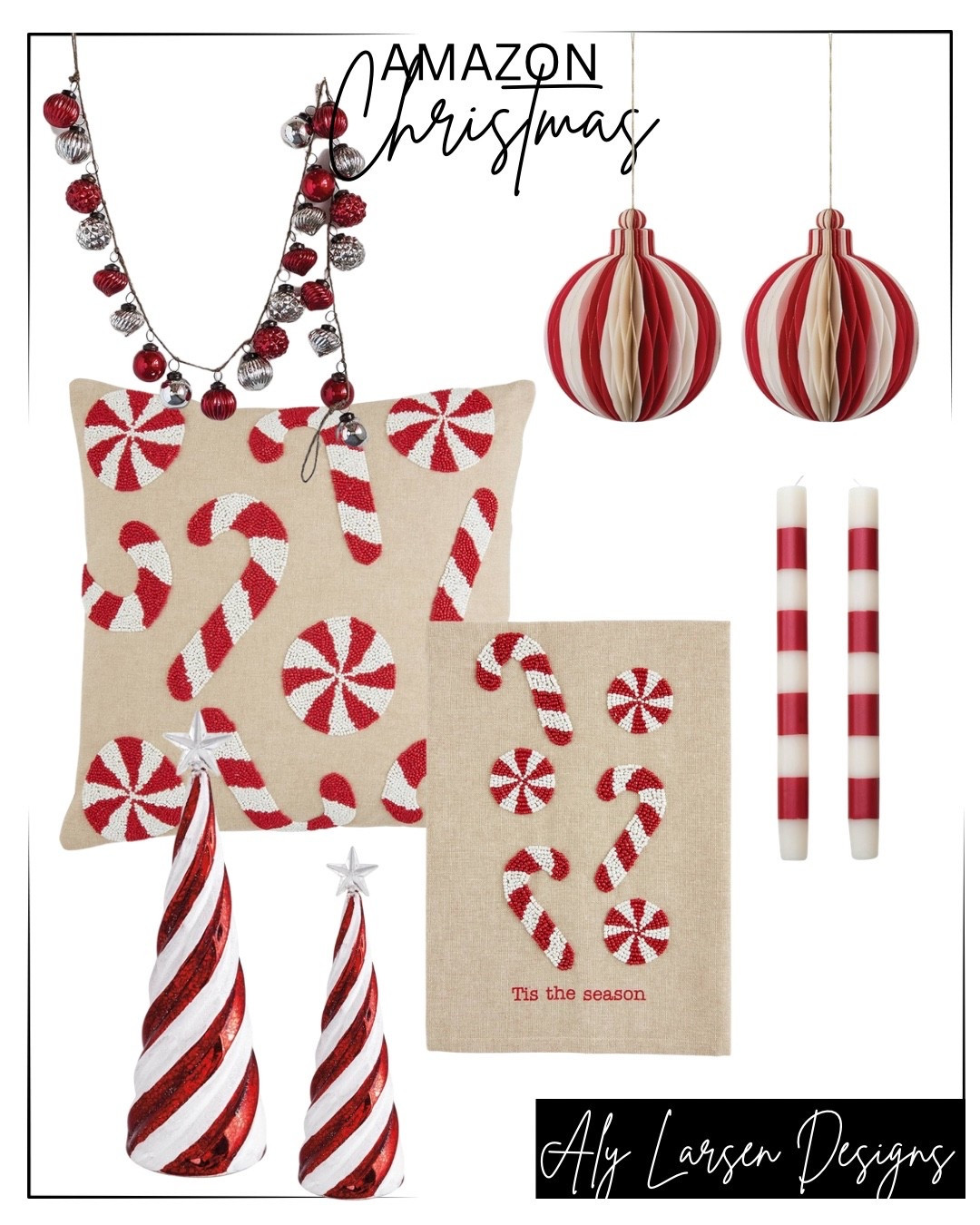 Peppermint and candy cane Amazon Christmas decor 

#LTKHome #LTKHoliday #LTKGiftGuide