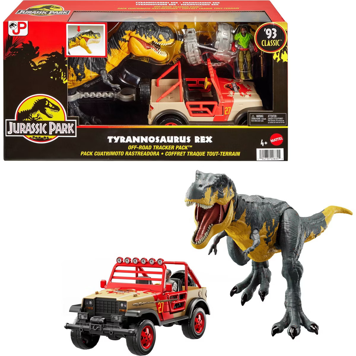 Jurassic World Tyrannosaurus Rex Off-Road Tracker Pack: Action Figure Playset, Ages 4+, 11 Pieces | Target