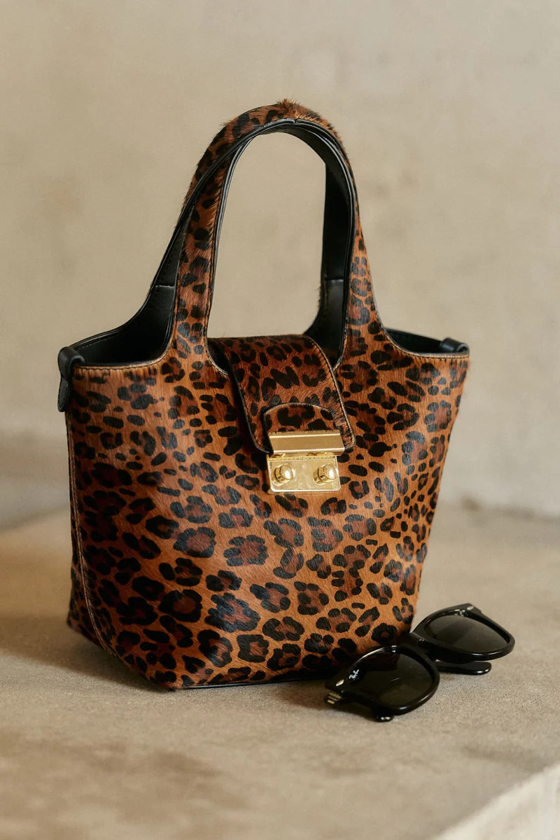 Leopard Pony Hair Mini Market Tote | Tuckernuck (US)