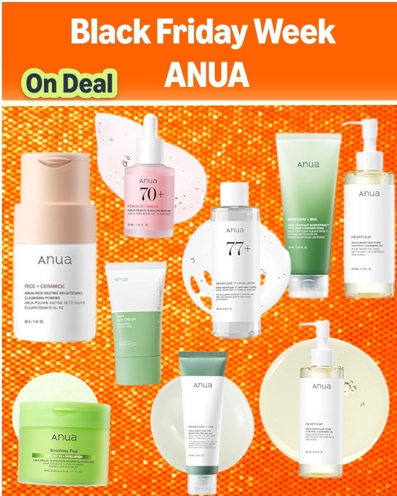 ANUA Black Friday Skincare Edit A full ANUA roundup for Black Friday Week — clean, calming, and perfect for sensitive-skin routines.
Included in the collage: Heartleaf 77 Toner, Cleansing Oil, Rice + Ceramide Cleanser, Soothing Pads, and the 70+ Niacin Serum.
All products are linked below so you can shop everything in one place. #anuabeauty #kbeautyclean 

#LTKBeauty #LTKselfcare #LTKCyberWeek