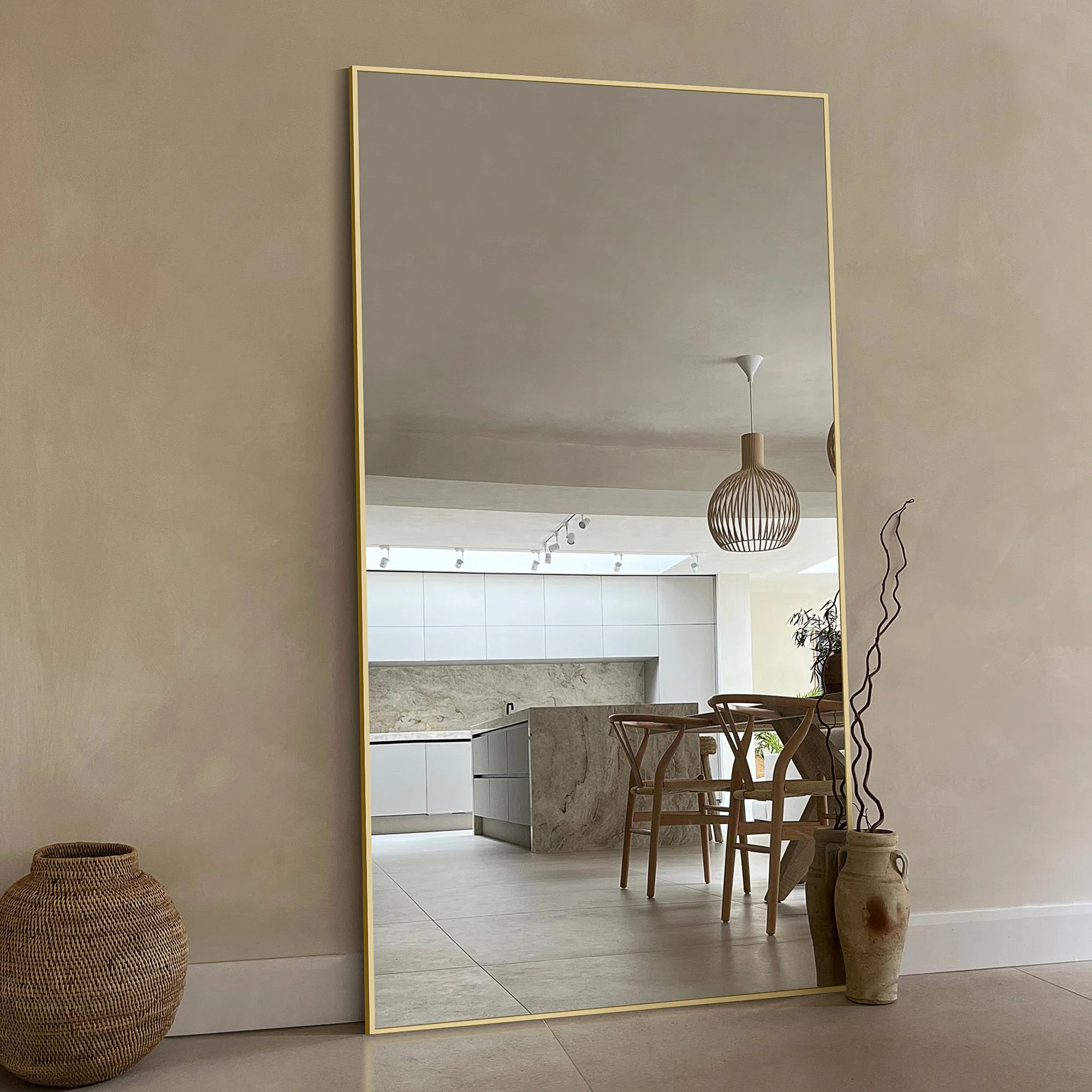 Mirta Rectangle Metal Full Length Mirror | Wayfair North America