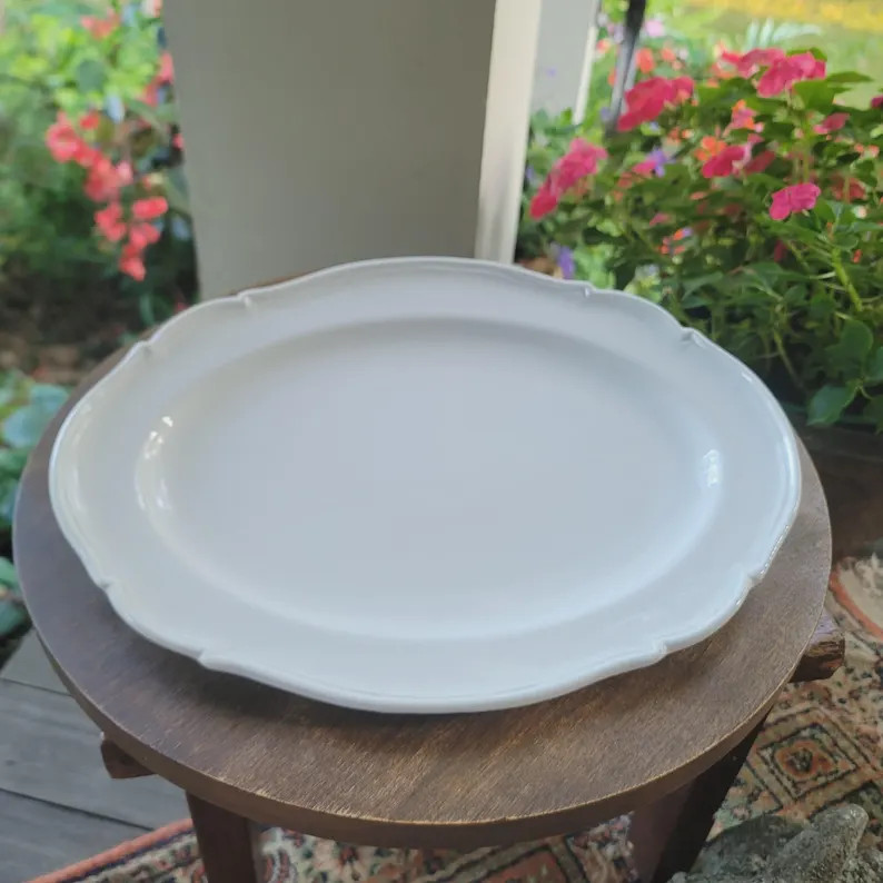 Vintage White Stoneware Platter, Whittier Pottery 1979, USA Pottery, Small Serving Platter - Etsy | Etsy (US)