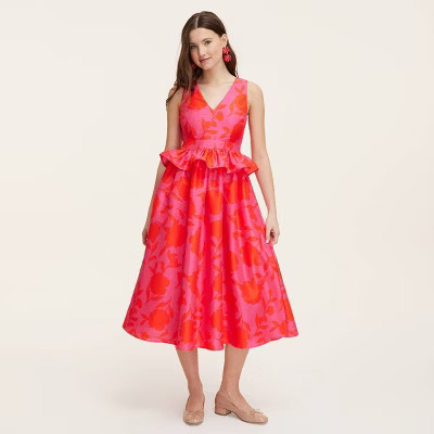 Women's Classic Rose Peplum Midi Dress -  kate spade new york x Target Pink/Red | Target