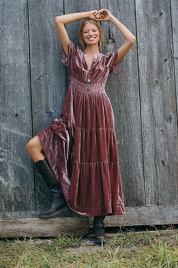 The Somerset Velvet Maxi Dress | Anthropologie (US)