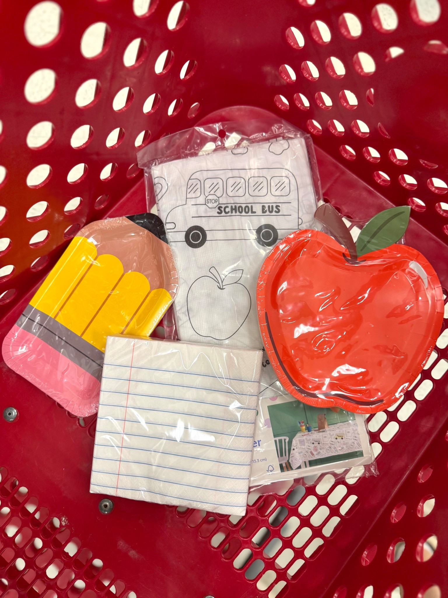 Cute back to school plates, napkins & table cloth. Would be so cute for a 1st day of school breakfast! 

#LTKFamily #LTKKids #LTKHome