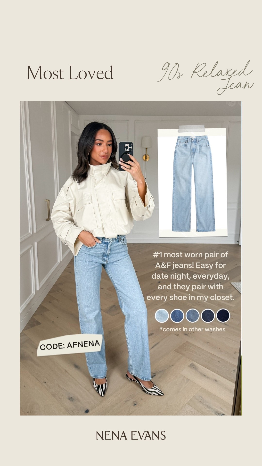 Use code AFNENA for an extra 15% OFF everything!! All jeans are 25-40% OFF! I usually wear size 26 long but have been sizing up 3 sizes in jeans during pregnancy 

Abercrombie jeans 
Abercrombie code 
Abercrombie sale 
Denim 
Winter outfit 
Winter fashion
Most loved

#LTKSaleAlert #LTKSeasonal