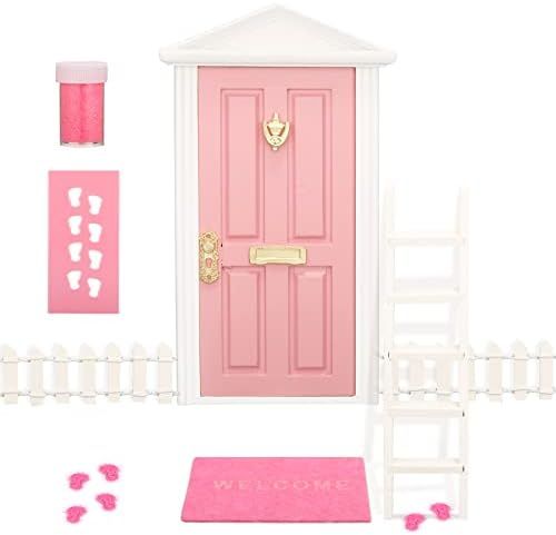 Zhanmai Tooth Fairy Door Kit Mini Wooden Tooth Fairy Door with Accessories Fairy Tale Education Lear | Amazon (US)