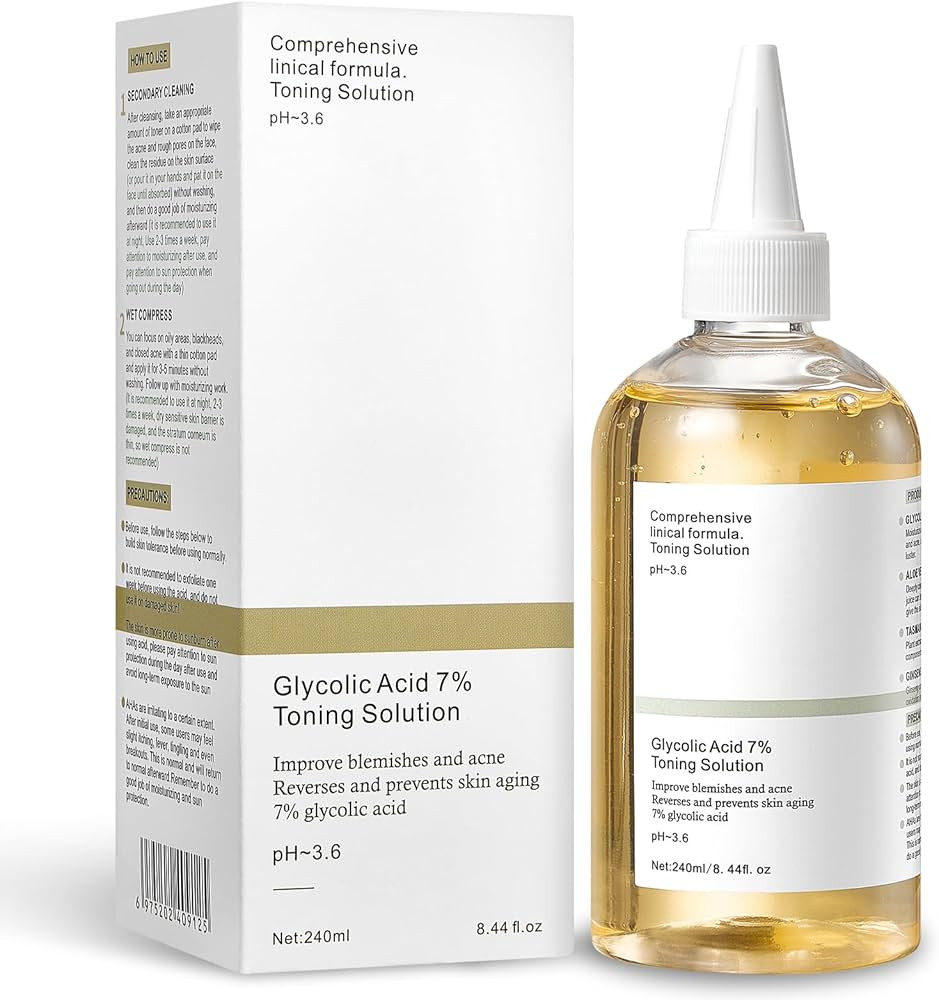 7% Glycolic Acid Exfoliating Toner, Gentle Exfoliating Toner, Smooth Skin, Restores Skin Vitality... | Amazon (US)
