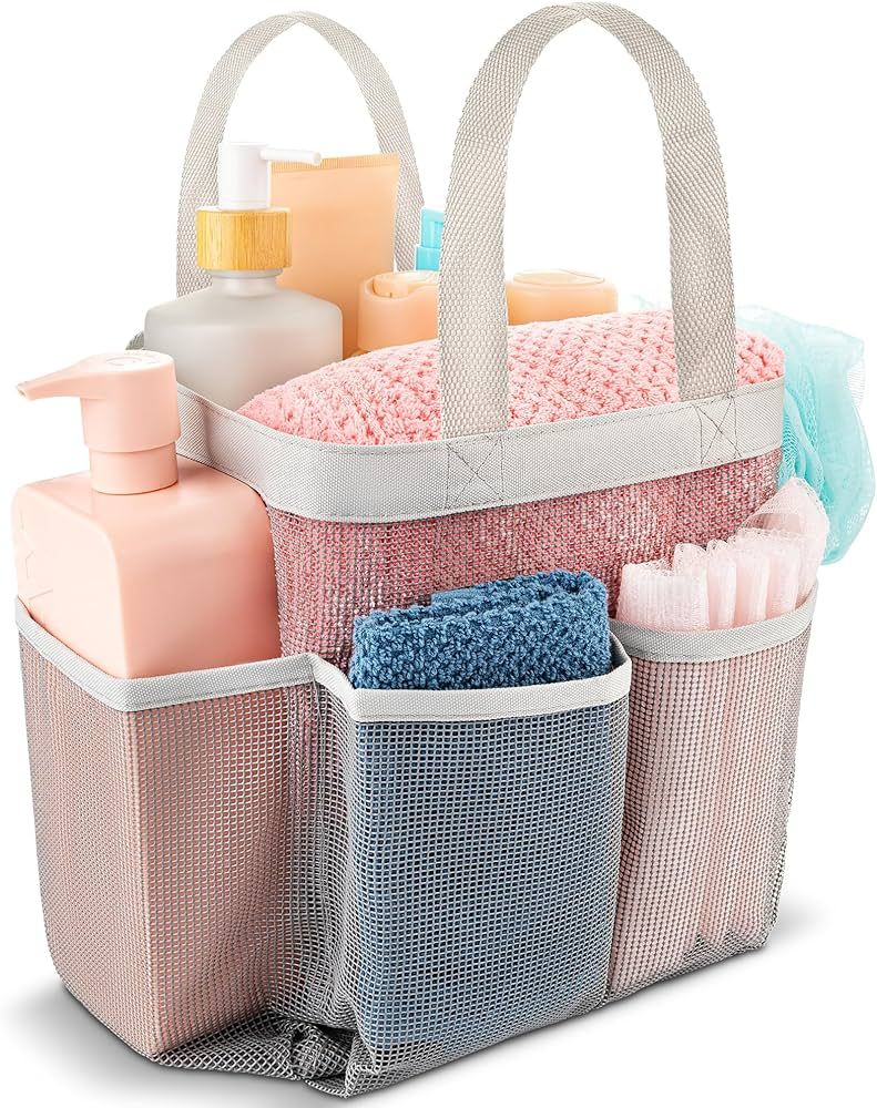 Handy Laundry Mesh Shower Caddy Bag - Easily Carry and Organize College Dorm, Bathroom Toiletry E... | Amazon (US)