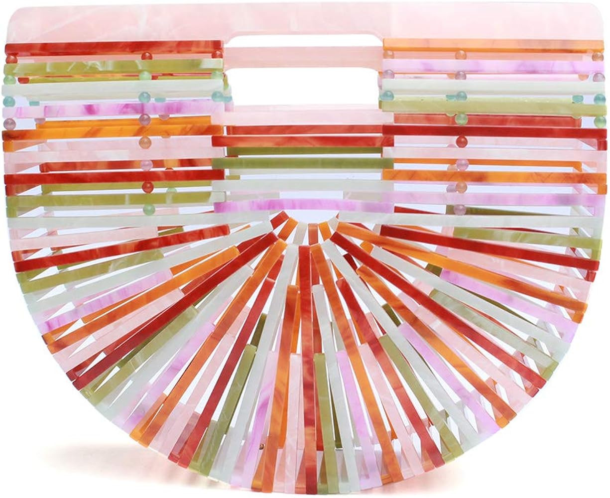 Vakaer Womens Acrylic Clutch Handbag Large Tote Bag Beach Bag | Amazon (US)