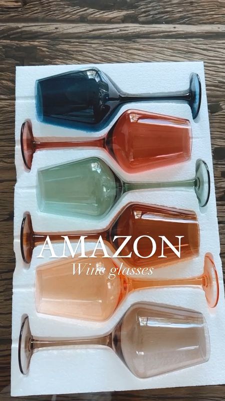 Gorgeous Amazon wine glasses perfect color for the holidays 
Amazing quality and they look so fancy ! 

#LTKxPrime #LTKHoliday #LTKhome