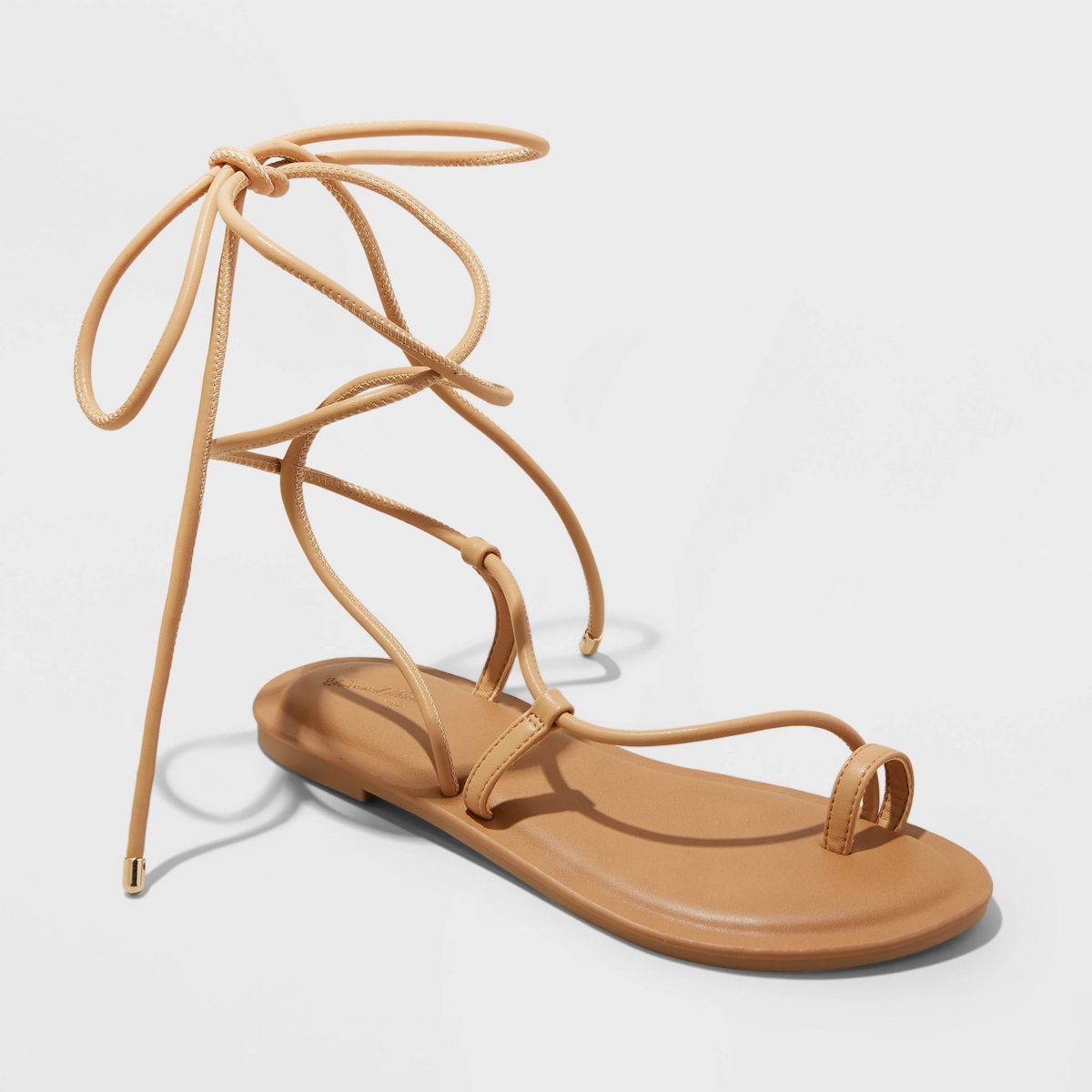 Women's Augusta Lace-Up Toe Loop Sandals - Universal Thread™ Tan 8.5 | Target