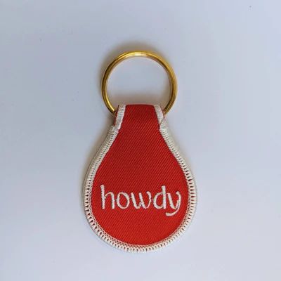 howdy Embroidered Key Tag | Ascot + Hart