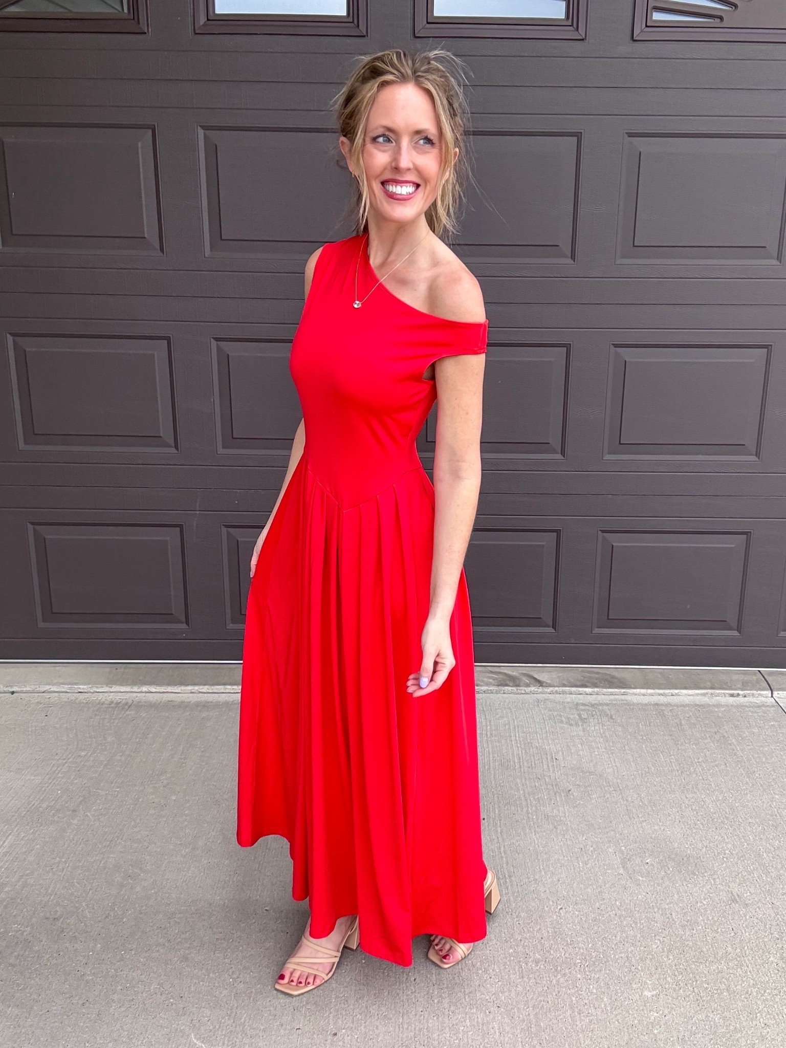 This red off the shoulder maxi dress is so beautiful! ❤️ Perfect for a wedding guest dress or for an event this spring and summer! Wearing a small.

As an Amazon Influencer I earn commission on qualifying purchases.

Red maxi dress, spring 2026 outfit idea, event dress, mom style, off the shoulder dresss

#LTKOver40 #LTKMidsize #LTKootd