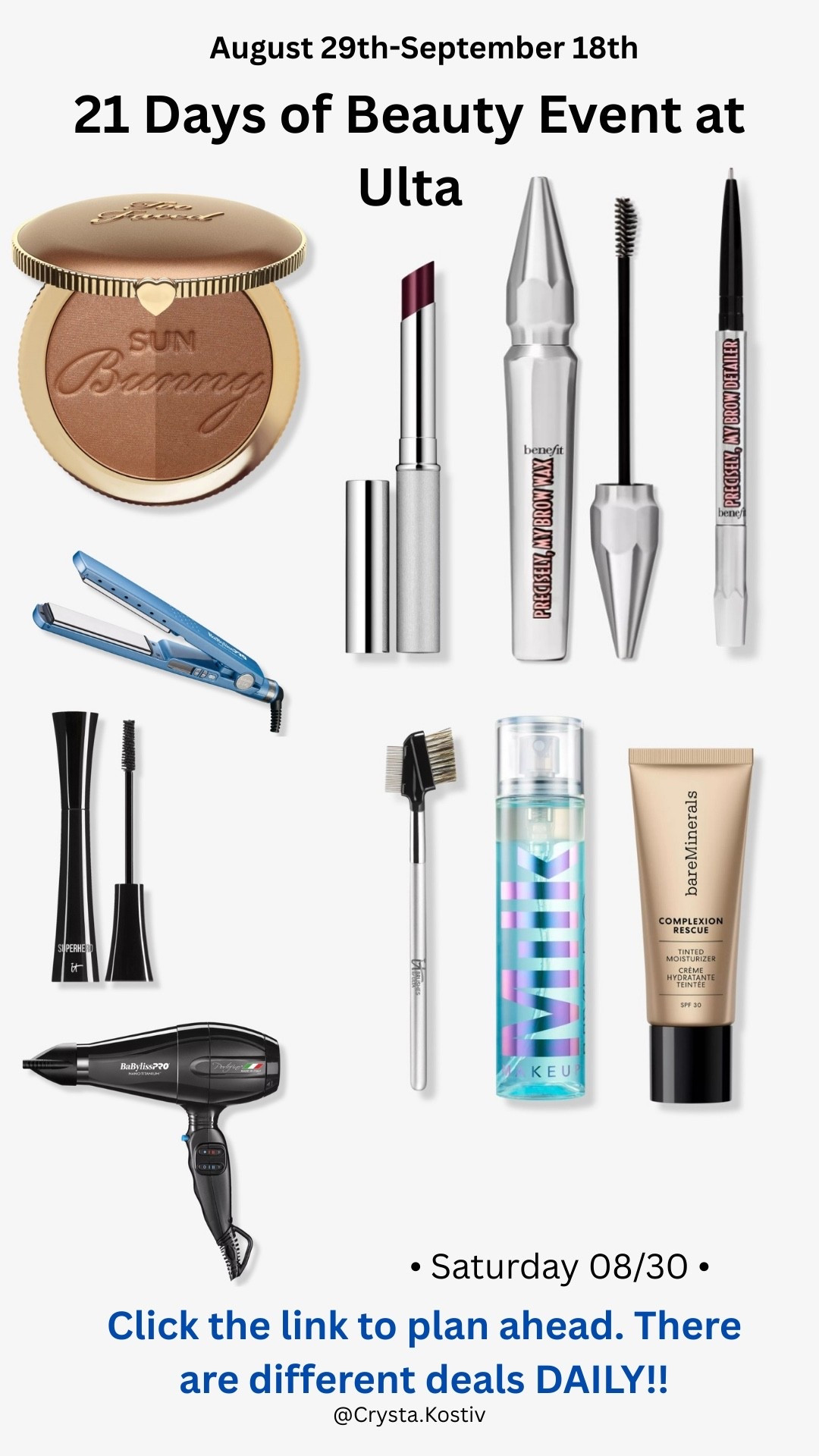 Day 2 of the Ulta 21 days of beauty event! Check daily for the different deals.

#LTKFindsUnder50 #LTKBeauty #LTKSaleAlert